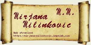 Mirjana Milinković vizit kartica